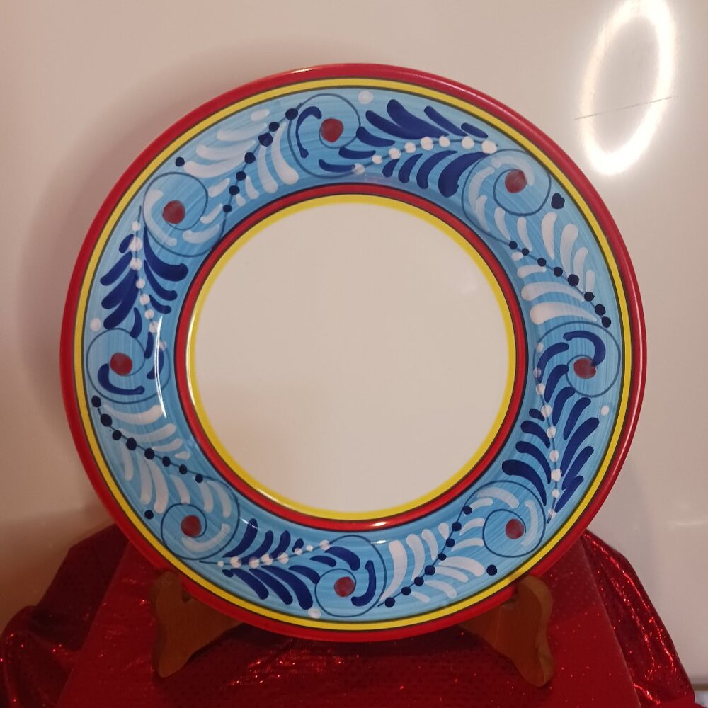 Deruta Italy Hand Painted Spagetti Platter